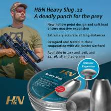 H & N HEAVY SLUGS HP .217/150 (36 grains)