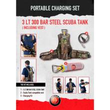 HATSAN Portable Filling Kit for PCP 3L 300Bar Steel Tank