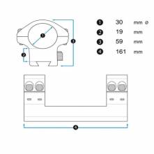 SCHMEISSER SM34 QD MEDIUM MOUNT 34MM PICATINNY