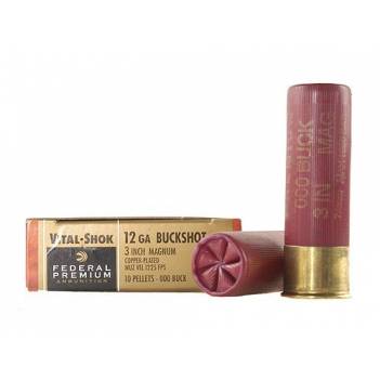 FEDERAL VITAL-SHOK MAGNUM COOPERPLATED  000 BUCK 12/76 ( 10-ΒΟΛΑ ΕΠΙΧΑΛΚΩΜΕΝΑ)(P158 000)