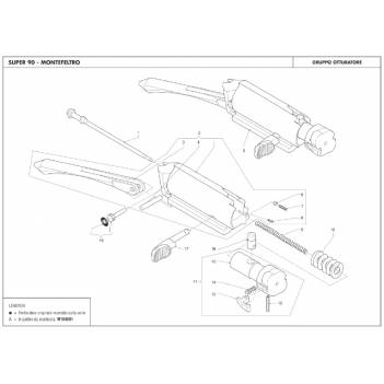 BENELLI COCKING BOLT HANDLE  20/28GA MONTEFELTRO/SUPER 90/RAFFAELLO