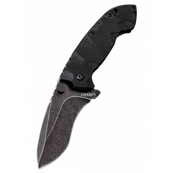 UNITED CUTLERY USMC DESERT WARRIOR ASSISTED-OPEN FOLDING KNIFE, BLACK (UC3148)