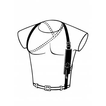 UNITED CUTLERY COMBAT COMMANDER BOOT KNIFE (BLACK BLADE - SHOULDER HARNESS) (UC2657)
