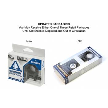 UTG MAX STRENGTH 30mm Medium Profile Picatinny Rings, 22mm (RG2W3154)