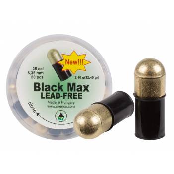 SKENCO BLACK MAX LEAD-FREE DOMED .25/50pcs (32.40 Grains)