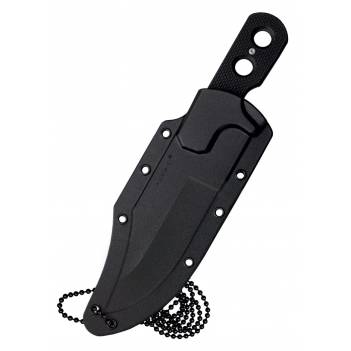 COLD STEEL Mini Tac Bowie, Neck Knife with Plain Edge (49HCF)