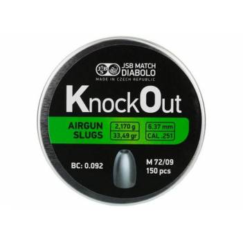 JSB KNOCKOUT SLUGS .25-6,37/150 (33,5 grains)