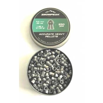 SNOWPEAK ACCURATE HEAVY PELLETS 5.5mm/250 (21.3 grains)