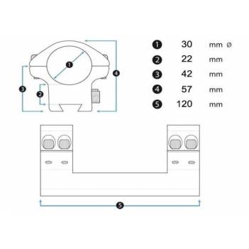 VECTOR OPTICS 1PC MOUNT 1"/30mm HIGH 9-11mm