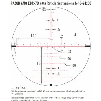 VORTEX RAZOR HD AMG 6-24x50, MRAD, EBR-7B (RZR-AMG-5)
