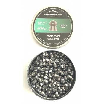 SNOWPEAK ROUND PELLETS 6.35mm/350 (25.46 grains)