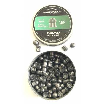 SNOWPEAK ROUND PELLETS .35/9mm/100pcs (80,87 grains)