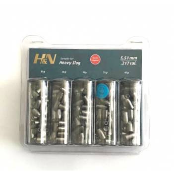 H&N SAMPLER HEAVY SLUG HP 5,53/.218/5 TYPES