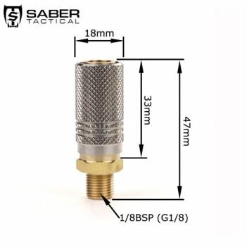 SABER TACTICAL Extended Quick Disconnect 1/8 BSP (ST0010)