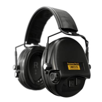 SORDIN EAR MUFFS Supreme Pro X SFA Slim Leather Black (74502-04-S)