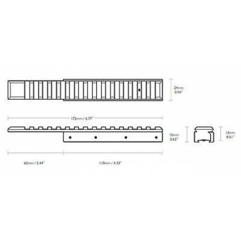 HAWKE ADAPTOR 11mm to picantiny ΒΑΣΗ (22402)