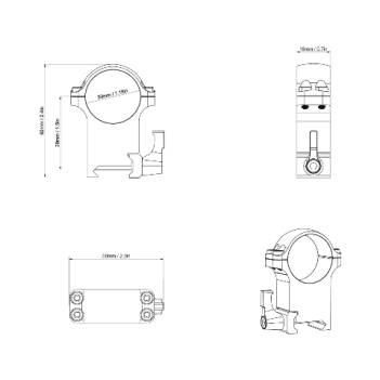 VECTOR QD WEAVER 30 mm 1,5" EXTRA HIGH PROFILE STEEL ΔΑΧΤΥΛΙΔΙΑ (XASR-SQ13)