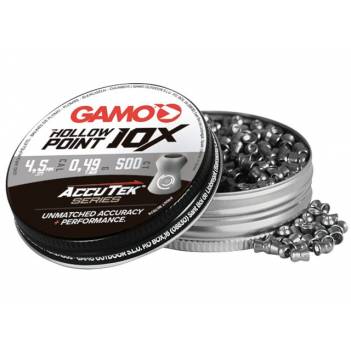 GAMO 10X ACCUTEK HOLLOW POINT .177/500pcs (7.6 grains)