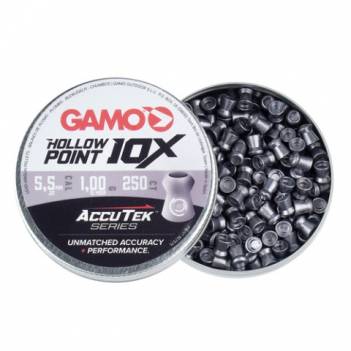 GAMO 10X ACCUTEK HOLLOW POINT .22/250pcs (15.42 grains)