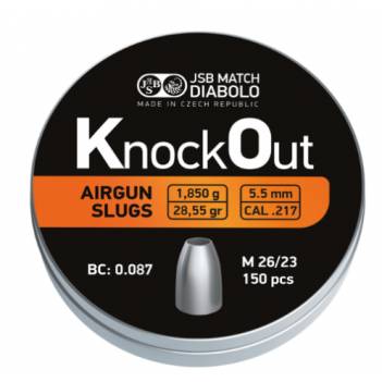 JSB KNOCKOUT SLUGS .217/150 (28,55 grains)