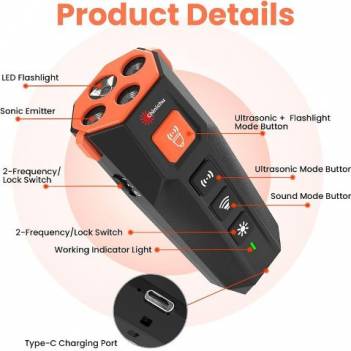 ULTRASONIC RECHARGEABLE DOG TRAINER DEVICE & DOGCHASER 3 in 1 (ΣΥΣΚΕΥΗ ΑΠΩΘΗΣΗΣ ΣΚΥΛΩΝ)
