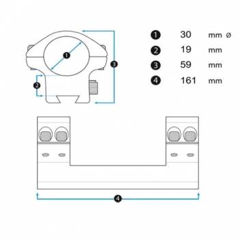 SCHMEISSER SM30 QD MOUNT 30MM PICATINNY