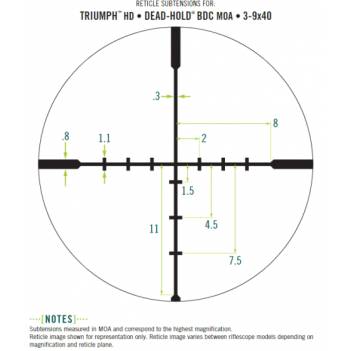 VORTEX TRIUMPH HD 3-9 x 40 DEAD HOLD BDC MOA (TRI-3901)