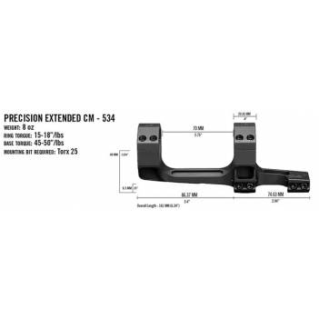 VORTEX PRECISION EXTENDED CANTILEVER 30mm MOUNT (CM-530)